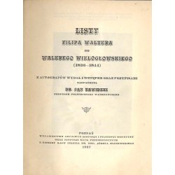 Listy Filipa Waltera do Walerego Wielogłowskiego (1836-1844)