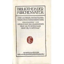 Bibliothek der Kirchenväter. Eine Auswahl Patristischer Werke in deutscher übersetzung. Reihe 1. B. 8: Des Heiligen Kirchenvater