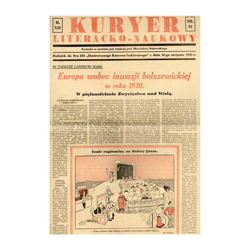 Kuryer Literacko-Naukowy. R.12 (1935). Nr 32 (12 sierpnia 1935)