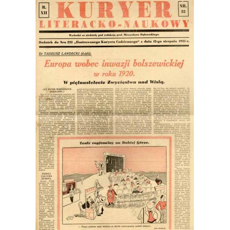 Kuryer Literacko-Naukowy. R.12 (1935). Nr 32 (12 sierpnia 1935)