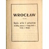 Wrocław. Spis ulic i placów według stanu z 1 maja 1947 r. wraz z mapą