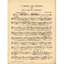 Lehár-Melodien. 30 Lieder und Tänze. In ungekürzter Orginalausgabe für Violine mit volständigen Texten. [Band I]