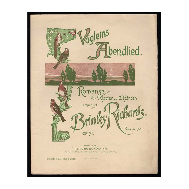 Vögleins Abendlied. Romanze. Op. 71