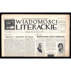 Wiadomości Literackie. Tygodnik. R.7 (1930). Nr 45 (358) (9 listopada 1930)