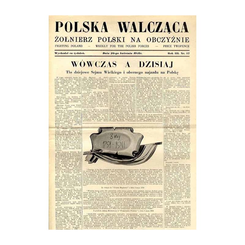 Polska Walcząca - Żołnierz polski na obczyźnie. Fighting Poland. Weekly for the Polish Forces. R.3 (1941). Nr 17 (26 kwietnia 19
