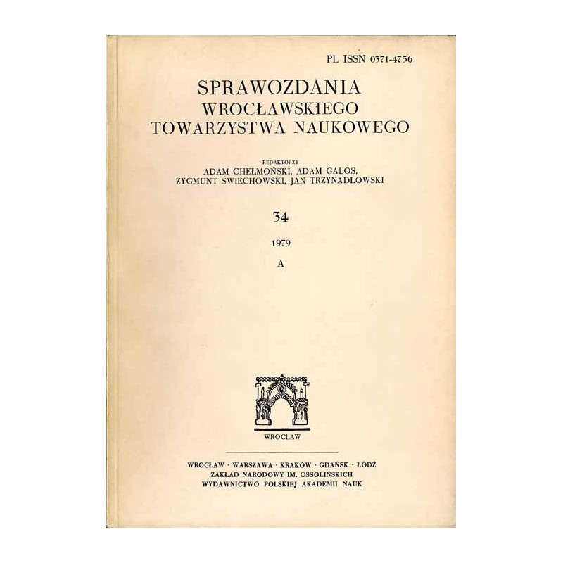 Sprawozdania Wrocławskiego Towarzystwa Naukowego. [Seria] A. Nr 34 (1979)
