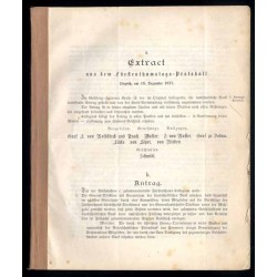 Extract aus dem Fürstenthumstags-Protokoll. Liegnitz, am 18. Dezember 1877. Verhandlungen des Engeren Ausschusses der Schlesisch