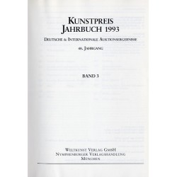 Kunstpreis Jahrbuch 1993. Deutsche und Internationale Auktionsergebnisse. 48. Jahrgang. Band 1-3 w 3 vol