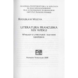 Literatura francuska XIX wieku. Wykłady o literaturze i kulturze europejskiej