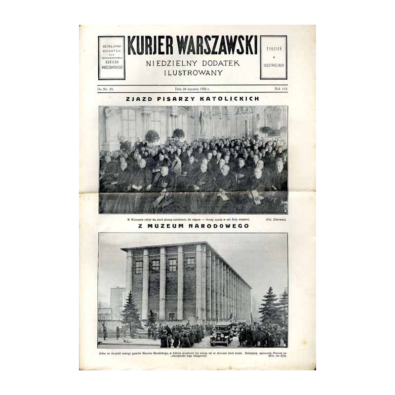 Kurjer Warszawski. Niedzielny dodatek ilustrowany. R.112 (1932). Do Nr 24 (24 stycznia 1932) / Zjazd Pisarzy Katolickich