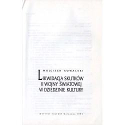 Likwidacja skutków II wojny światowej w dziedzinie kultury