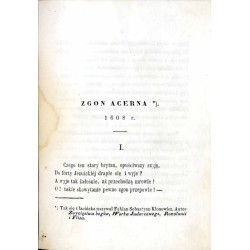Zgon Acerna. Chwila z XVII-go wieku
