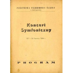 Państwowa Filharmonia Śląska. Program. Koncert Symfoniczny 23-24 kwietnia 1954 r.