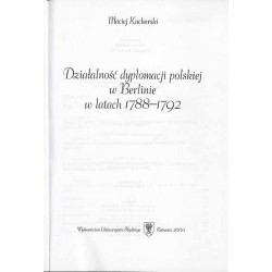 Działalność dyplomacji polskiej w Berlinie w latach 1788-1792