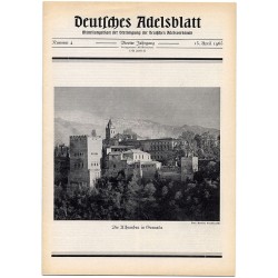 Deutsches Adelsblatt. 4. Jahrgang (1965). Nr 4 (15 IV 1965) [Alhambra in Granada]