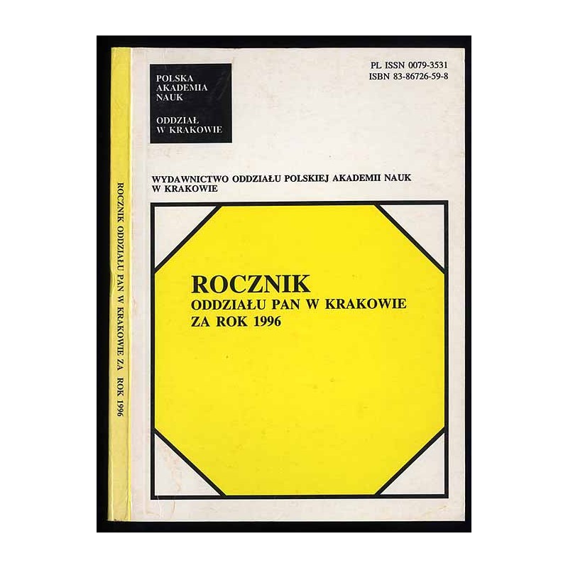 Rocznik Oddziału PAN w Krakowie za rok 1996