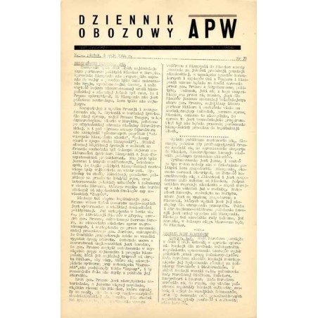 Dziennik Obozowy APW. 1944. Nr 78 (5 maja 1944)