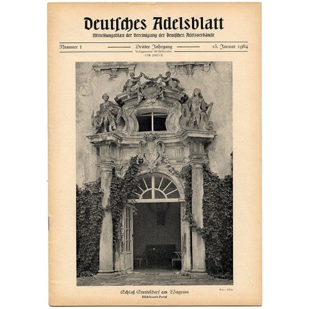 Deutsches Adelsblatt. 3. Jahrgang (1964). Nr 1 (15 I 1964) [Schloß Stetteldorf am Wagram]