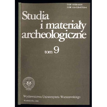 Studia i Materiały Archeologiczne. T.9 (1992)