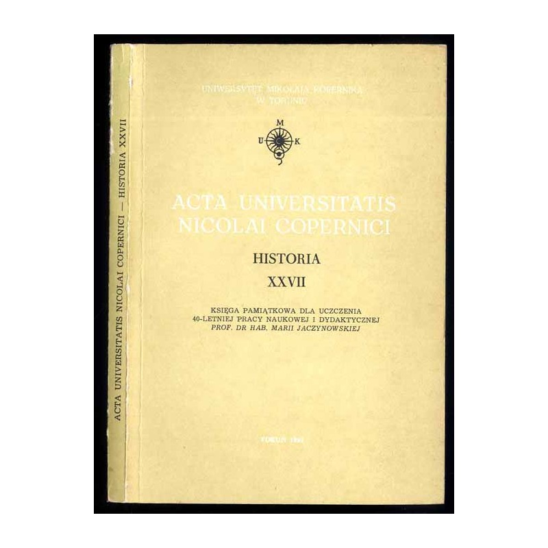 Księga pamiątkowa dla uczczenia 40-letniej pracy naukowej i dydaktycznej prof. dr hab. Marii Jaczynowskiej