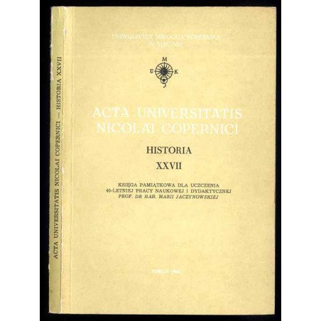 Księga pamiątkowa dla uczczenia 40-letniej pracy naukowej i dydaktycznej prof. dr hab. Marii Jaczynowskiej