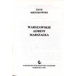 Warszawskie adresy Marszałka