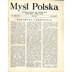 Myśl Polska. Dwutygodnik poświęcony życiu i kulturze narodu  Polish Thought. Fortnightly review. R.9 (1949). Nr 2 (131) (Luty 1