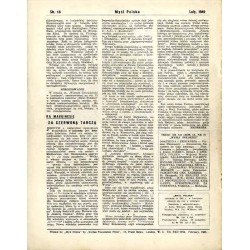 Myśl Polska. Dwutygodnik poświęcony życiu i kulturze narodu  Polish Thought. Fortnightly review. R.9 (1949). Nr 2 (131) (Luty 1