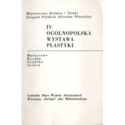IV Ogólnopolska Wystawa Plastyki. Malarstwo, Rzeźba, Grafika, Satyra. Centralne Biuro Wystaw Artystycznych Warszawa "Zachęta" pl
