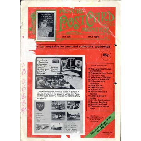 Picture Post Card Monthly. (1988). No. 109 (May 1988). The top magazine for postcard collectors worldwide