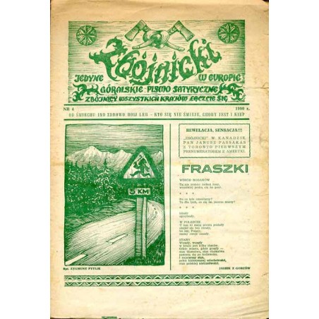 Zbójnicki. Jedyne w Europie góralskie pismo satyryczne. 1990. Nr 4 (1990)
