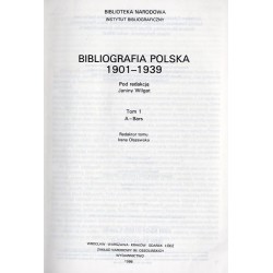 Bibliografia polska 1901-1939. T.1. A-Bars