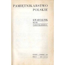 Pamiętnikarstwo Polskie. Kwartalnik ruchu pamiętnikarskiego. R.4 (1974). Nr 1-2 (11-12) (Styczeń-Czerwiec 1974)