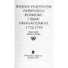 Wiersze polityczne pierwszego rozbioru i Sejmu Delegacyjnego 1772-1775