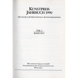 Kunstpreis Jahrbuch 1990. Deutsche und Internationale Auktionsergebnisse. Band.45 Teil 1-2 w 2 vol