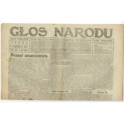 Głos Narodu. R.25 (1917). Nr 132 (6 czerwca 1917). Wydanie poranne