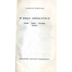 W kręgu oświeconych. Studia. Szkice. Recenzje. Notatki
