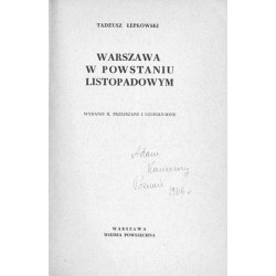 Warszawa w powstaniu listopadowym