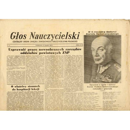 Głos Nauczycielski. Centralny Organ Związku Zawodowego Nauczycielstwa Polskiego. Nr 13 (29 marca 1953)