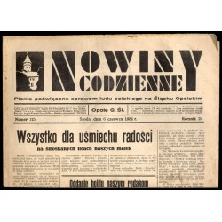 Nowiny Codzienne. Pismo poświęcone sprawom ludu polskiego na Śląsku Opolskim. R.24 (1934). Nr 125 (6 czerwca 1934)