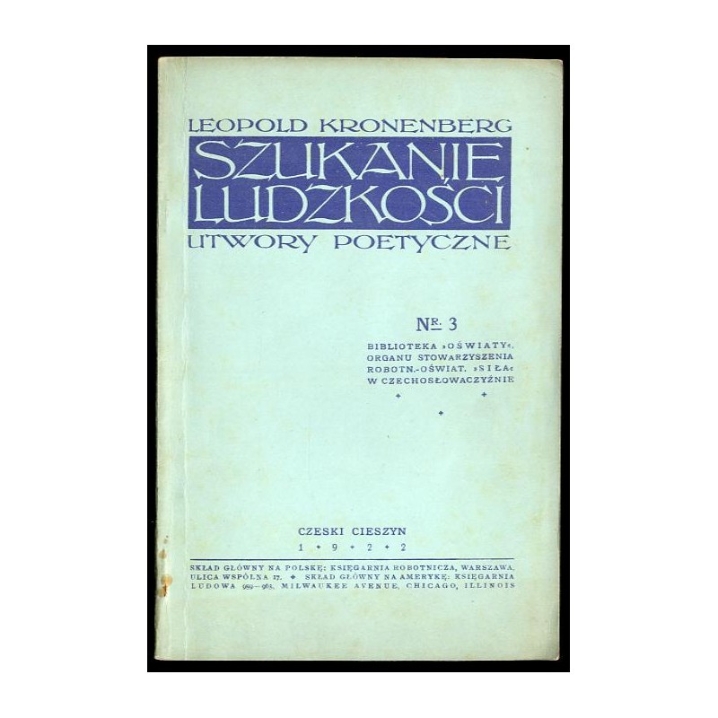 Szukanie ludzkości. Utwory poetyczne