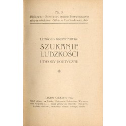Szukanie ludzkości. Utwory poetyczne
