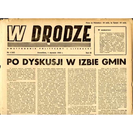 W Drodze. Dwutygodnik polityczny i literacki. R.3 (1945). Nr 1 (43) (1 stycznia 1945) / 2 Korpus Polski