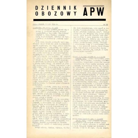 Dziennik Obozowy APW. 1944. Nr 81 (9 maja 1944)