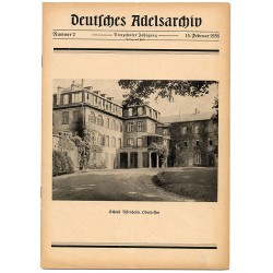 Deutsches Adelsarchiv. 14. Jahrgang (1958). Nr 2 (15 II 1958) [Schloß Assenheim, Oberhessen]