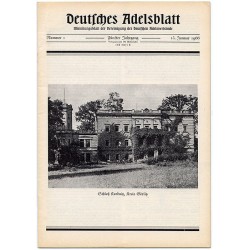 Deutsches Adelsblatt. 5. Jahrgang (1966). Nr 1 (15 I 1966) [Schloß Krobnitz, Kreis Görlitz]