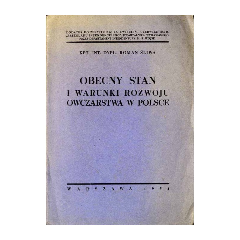 Obecny stan i warunki rozwoju owczarstwa w Polsce