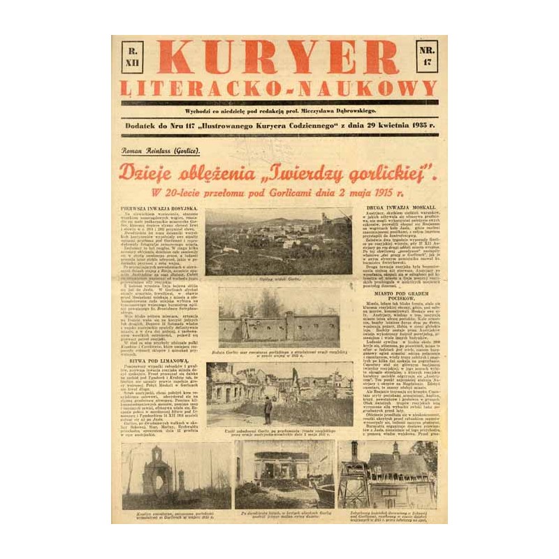 Kuryer Literacko-Naukowy. R.12 (1935). Nr 17 (29 kwietnia 1935)