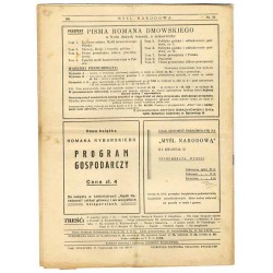 Myśl Narodowa. Tygodnik poświęcony kulturze twórczości polskiej. R.17 (1937). Nr 10 (7 marca 1937)