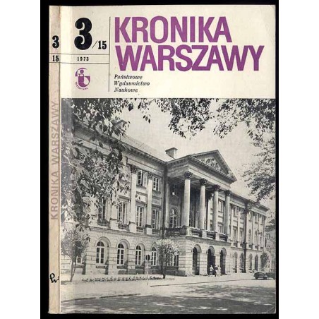 Kronika Warszawy. 1973. Nr 3/15